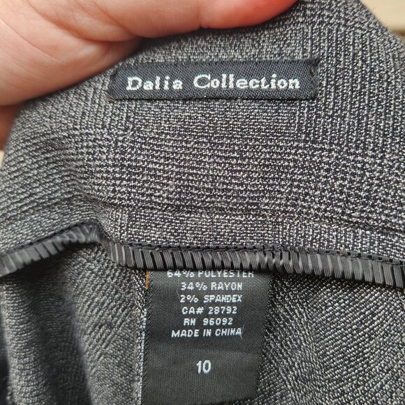 Dalia Collection Gray Skirt Flounce Hem Knee-Length Modest Classic Workwear - Picture 9 of 10